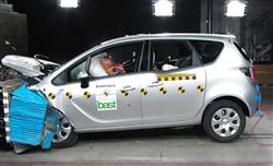 Opel Meriva zskal pikov hodnocen pti hvzdiek v Euro NCAP