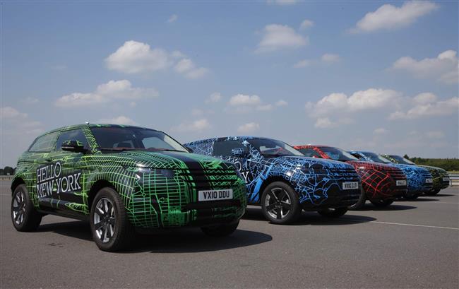 Zajmav zbarven testovacch Range Rover