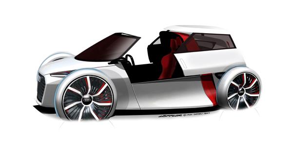 Audi znovu smuje k novm horizontm: Audi urban concept je ultralehk vz 1+1