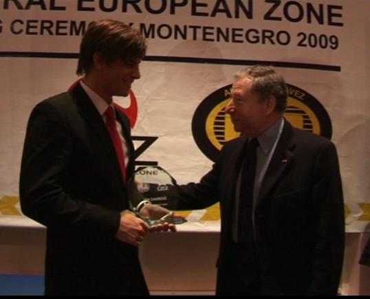 Jan Charouz ocenn titulem Talent roku 2009, foto tmu
