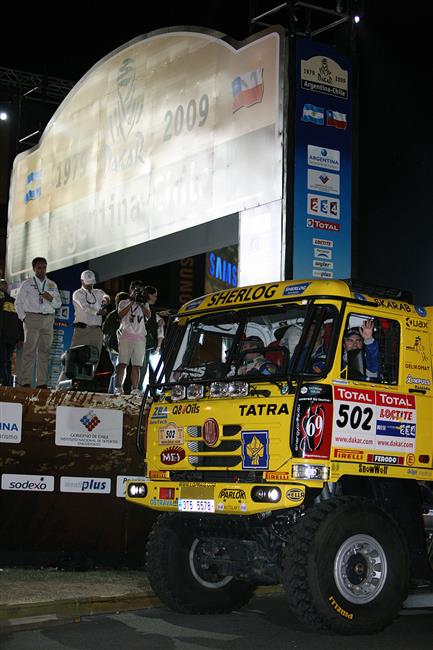 Dakar 2009, den tet: Ale Loprais pokrauje dl, avak jehomix smly a tst pokrauje