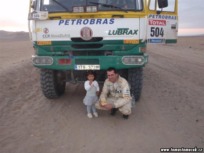 Dakar 2010 7. den: Mra Martinec  z bivaku v Antofagast. Brazilsko esk Tatra u jen jako asistence