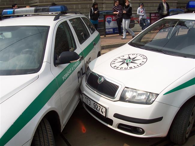 Policist bourali v Olomouci, foto neznmho autora