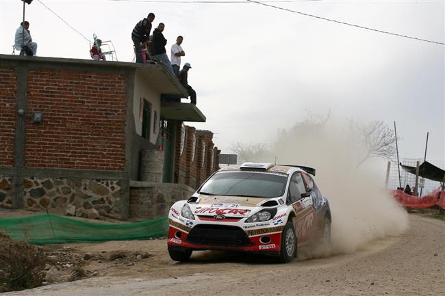 Martin Prokop s vozem Ford Fiesta S2000  v Mexiku druh v hodnocen S WRC