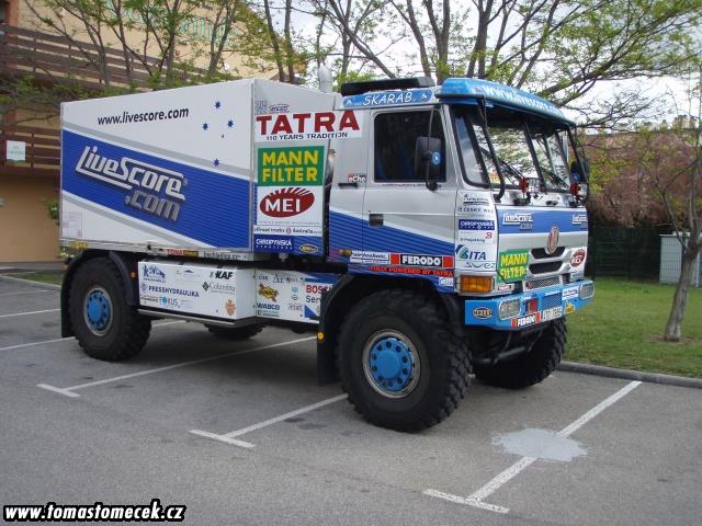 Posledn testovn Tatry Tome Tomeka na Dakar 2009  v pscch na Slovensku