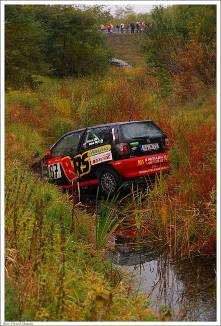 Lausitz Rallye 2007, z havarie posdky Srb-Venclk