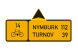  Směrová tabule pro cyklisty (s dvěma cíli)
