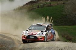 Martin Prokop v průběhu 2. etapy Rally Nový Zéland vyhrál jednu RZ v SWRC a je dál třetí