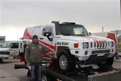Zbrusu nový bilý skvost z dřevohostických dílen Hummer H3 EVO I přejímky  na Dakar stihl