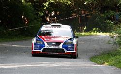 Grzegorz Grzyb a Robert Hundla s Focusem WRC na Rally Lubeník zlatí
