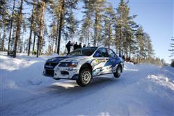 Martin Semerád po druhé etapě sněhové Švédské rally v čele MS  PWRC  !!
