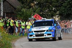 Na vsetínském rallyesprintu zakončí Tomáš Enge letošní úspěšné vystoupení s plynovým Lancerem.