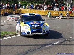 Patrik Sandell a Sttafan Parmander s Fabií S2000.  jedou na Slovensku, v Prešově !!