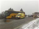 Havárie několika vozidel, včetně autobusu, na D1