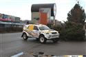 Pajero Petra Vaculíka při  exhibiční jízdě při Mikuláš rallye Slušoivice 2011