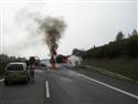 Dálniční  nehoda před Bratislavou cisterny s vozidlem údržby objektivem Pavla Jelínka