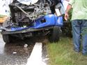 Dálniční  nehoda před Bratislavou cisterny s vozidlem údržby objektivem Pavla Jelínka