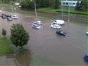 Vídeňská ulice v Brně po přívalové bouřce, červen 2009