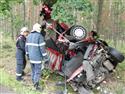 Havárie R. Clio do stromu :-(((, foto PČR