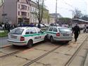 Policisté bourali v Olomouci, foto neznámého autora