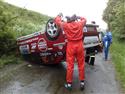 Rallye Vysočina Telč 2009 - havárie Martina Hudce, foto týmu