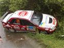 Rallye Vysočina Telč 2009 - havárie Martina Hudce, foto týmu