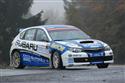 Vcav Pech dovezl ve Vsetn blomodroernou Imprezu WRX STI na vborn tvrt pce.