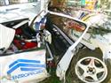 Tragická nehoda na Barumce 2007, posádka Karlík Kocman, foto hasiči Zlín