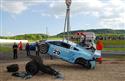 Jarní Most 2009, následky havarie Lamborghini při 3hodinovce, foto Pavel Douša