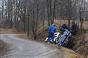 Havárie Pešla při Sheron Valašské Rally 2010, foto Pavel Douša