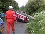 Rallye Vysočina Telč 2009 - havárie Martina Hudce, foto týmu