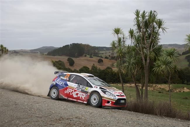 Martin Prokop s Janem Tomnkem a s Fordem Fiestou S2000 tet tak na Novm Zlandu