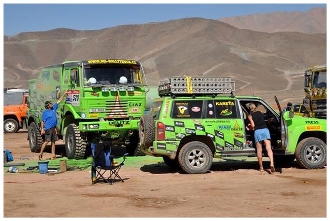 Dakar 2009: Jak se na Dakaru  shnj a vyrbj chybjc loiska pro zelenou lzu ....