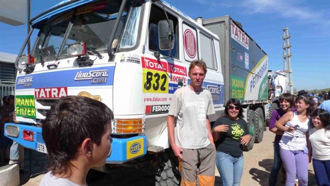 Dakar 2009: Zdrav Mira Martinec, kter v Tate s Azevedem dojel  a  na clovou  rampu