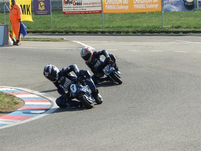 Jarní dubnové závody minibike v Brně, duben 2008, foto Vl. Rožánek