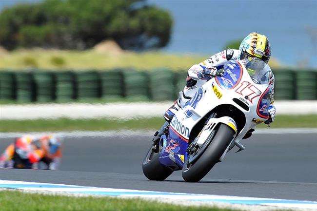 Karel Abraham dest v zvodu MotoGP 2011 v Austrlii