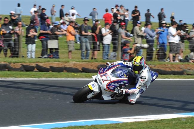 Karel Abraham dest v zvodu MotoGP 2011 v Austrlii