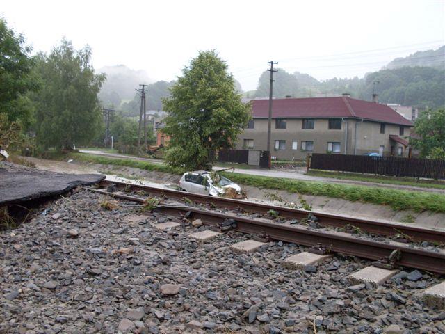 Povodn 2009  i na silnici Hodlavice Nov Jin, foto KK