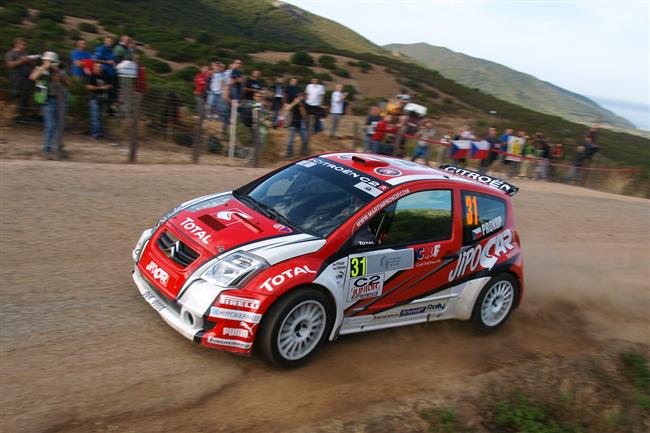 Vjimen kvarteto Citronu. Prvn tyi msta v hodnocen JWRC na Korsice 2008