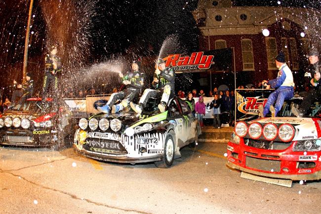 Rally America : Block za volantem Fordu Fiesta vyhrl sout 100 Acre Wood Rally ve stt Missouri.
