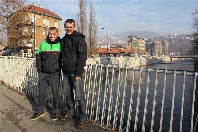 Misti Evropy Janota s Dreslerem na vyhlaovn v Sarajevu