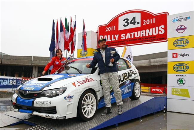 Štajf s Řihákovou na Rallye Saturnus 2011