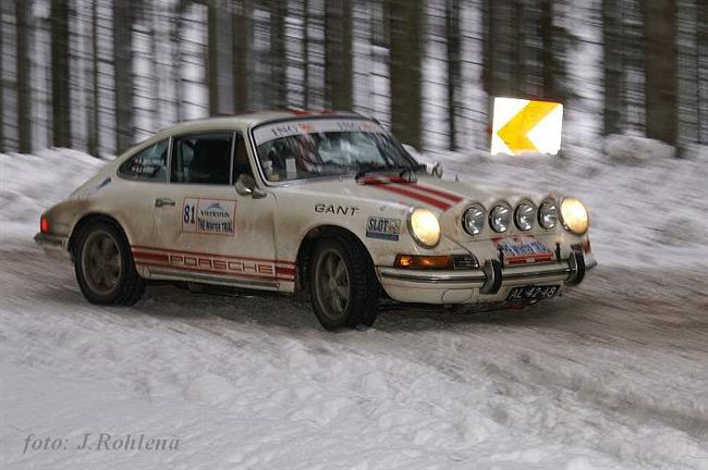 Závěrečné kilometry Winter Trialu na tratích známých z  Rallye Český Krumlov