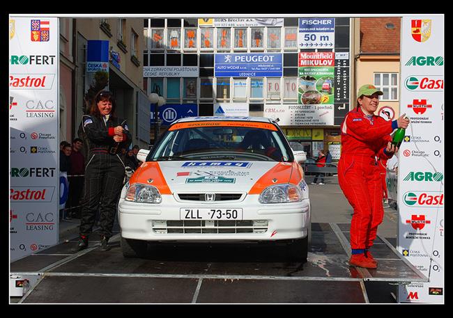 O erzetch s vedoucm trati Rallye esk Krumlov