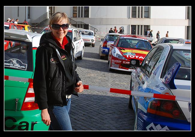 O erzetch s vedoucm trati Rallye esk Krumlov