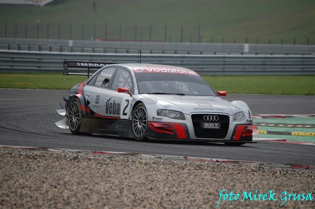 S Audi A4 DTM  na Slovakiaringu Michal Matjovsk a tak host tmu Petr Fuln.