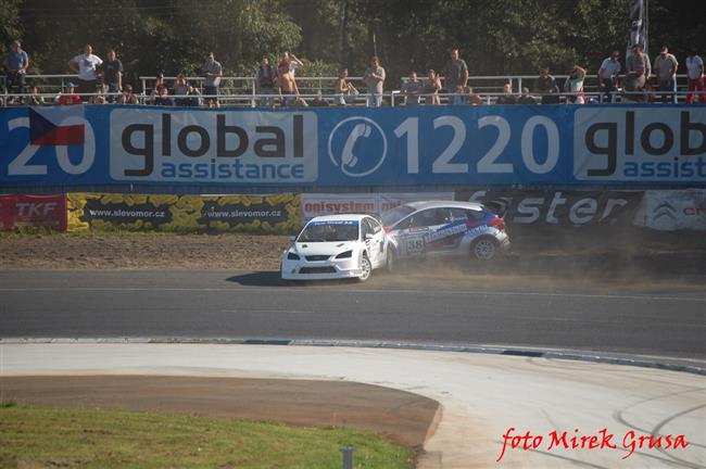 Krizovky a kolize pi ME v Rallycrossu v Sosnov,foto Mirek Grusa