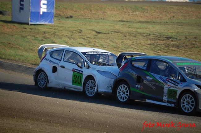 Krizovky a kolize při ME v Rallycrossu v Sosnové,foto Mirek Grusa