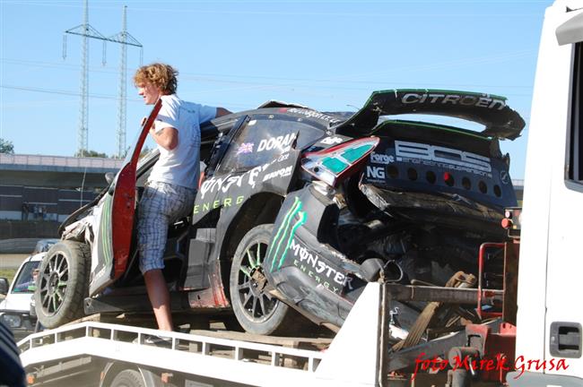Krizovky a kolize při ME v Rallycrossu v Sosnové,foto Mirek Grusa