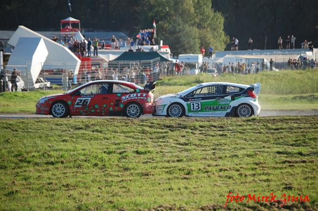 Krizovky a kolize při ME v Rallycrossu v Sosnové,foto Mirek Grusa